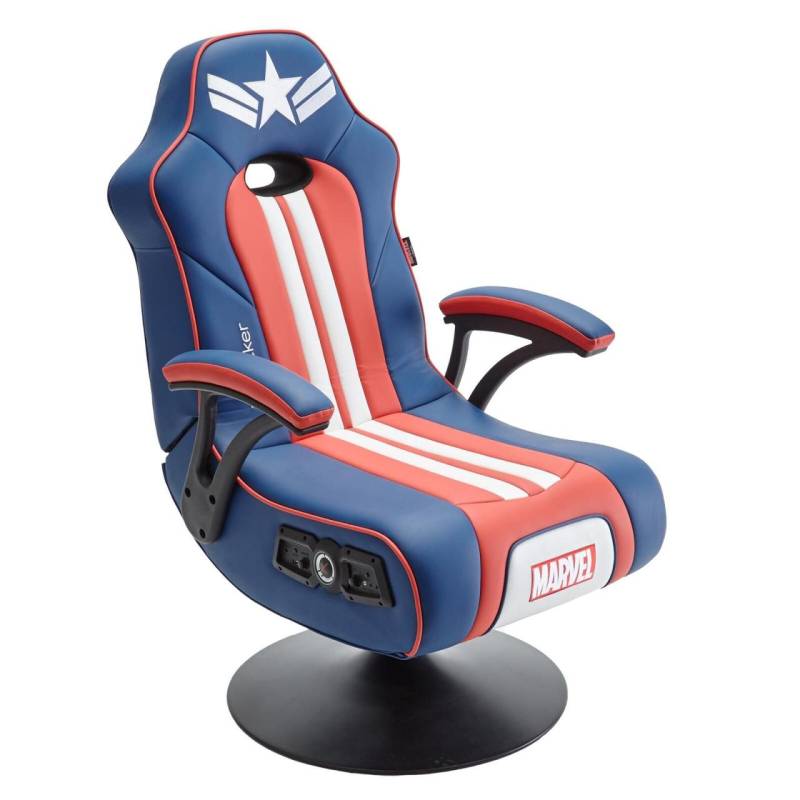 X Rocker Marvel™ Elite 2.1 Gaming-Sessel im Captain America Design - blau/rot von X Rocker