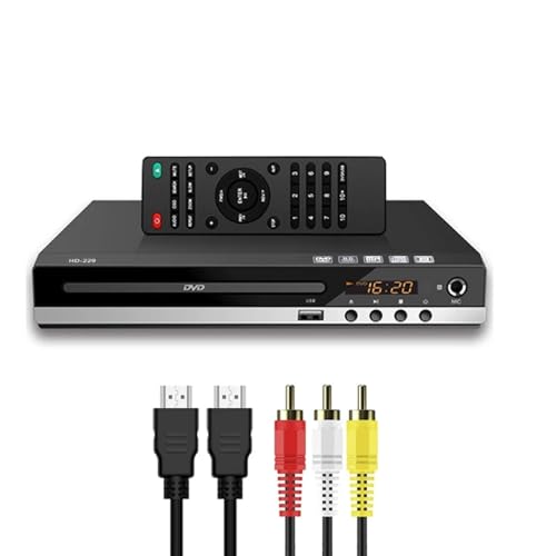 HD-DVD-Player für TV, CD-Player, für Zuhause, HDMI- und Cinch-Kabel, Fernbedienung, USB-Eingang, 1080p, alle Regionen, freier Breakpoint-Speicher, Unterstützung für TV-Monitor und Projektor HD-DVD-Player für TV, CD-Player, für Zuhause, HDMI- und Cinch-Kabel, Fernbedienung, USB-Eingang, 1080p, alle Regionen, freier Breakpoint-Speicher, Unterstützung für TV-Monitor und Projektor von X W EI UNION
