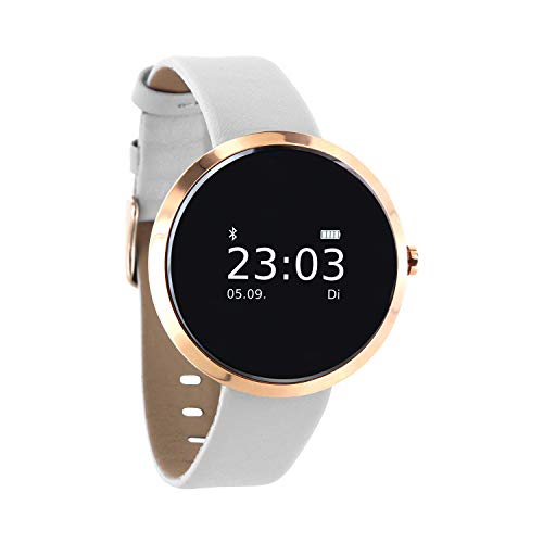 X-WATCH 54008 SIONA XW FIT Damen Smartwatch, Activity Tracker für Android und Apple iOS pure polar weiß von X-WATCH