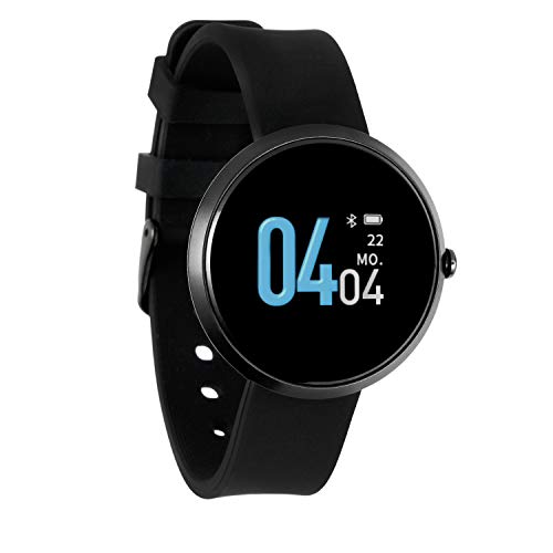 X-WATCH 54060 SIONA Color FIT Farb-TFT Unisex Smartwatch, Activity Tracker für Android und Apple iOS - Urban Black von X-WATCH