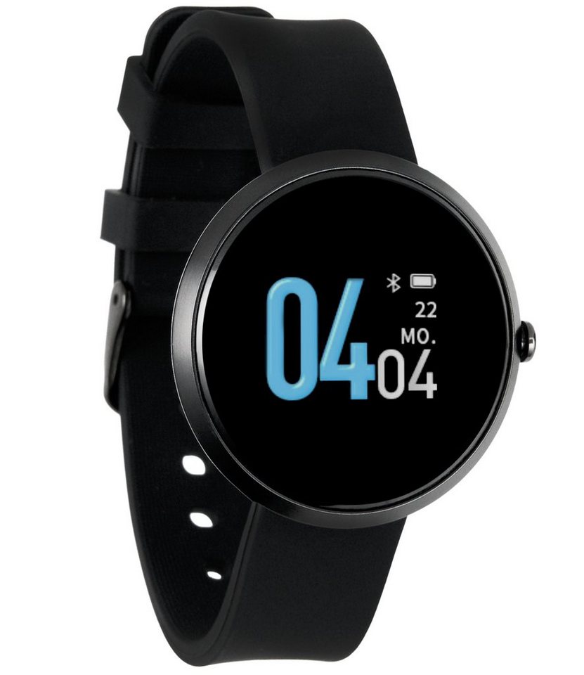 XLYNE SIONA COLOR FIT Schrittzähler Uhr einfache Handhabung Smartwatch (3,7 cm/1 Zoll, iOS und Android), Smartwatch Damen, Pulsuhr, WhatsApp, Blutdruck, Schlaf, Metallgehäuse von XLYNE