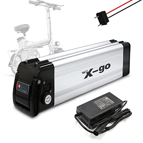 X-go 36V 10Ah Ebike Akku – Premium Elektrofahrrad Batterie mit 2pin Anschluss, BMS-Schutz, Schnellwechsel Design, Kompatibel mit ZL0710 Phylion XH259-10J für 250W 350W Fahrrad Motor von X-go
