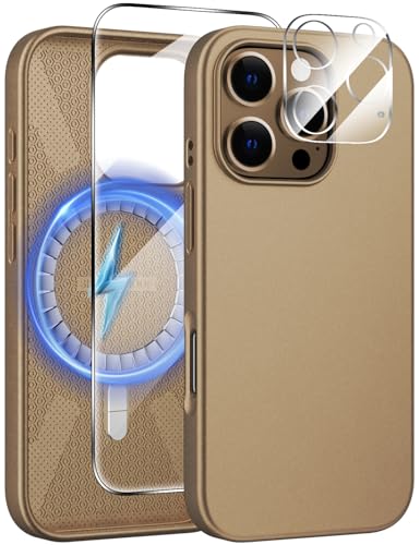 X-level 3 in 1 für iPhone 16 Pro Max Hülle für Magsafe mit Kameraschutz Und Panzerglas, Stoßfest, Matt Dünn Silikon Handyhülle für iPhone 16 Pro Max, Titan Wüstensand X-level 3 in 1 für iPhone 16 Pro Max Hülle für Magsafe mit Kameraschutz Und Panzerglas, Stoßfest, Matt Dünn Silikon Handyhülle für iPhone 16 Pro Max, Titan Wüstensand von X-level