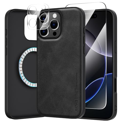 X-level 3 in 1 für iPhone 16 Pro Max Hülle für MagSafe mit 1 Bildschirmschutz und 1 Kamera Schutz, Military Grade Schutz, Anti-Rutsch Anti-Fingerprint PU Leder Handy Hülle - Grau X-level 3 in 1 für iPhone 16 Pro Max Hülle für MagSafe mit 1 Bildschirmschutz und 1 Kamera Schutz, Military Grade Schutz, Anti-Rutsch Anti-Fingerprint PU Leder Handy Hülle - Grau von X-level
