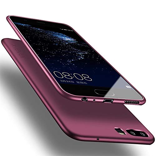 X-level Huawei P10 Hülle, [Guadian Serie] Soft Flex Silikon [Weinrot] Premium TPU Echtes Telefongefühl Handyhülle Schutzhülle für Huawei P10 Case Cover von X-level