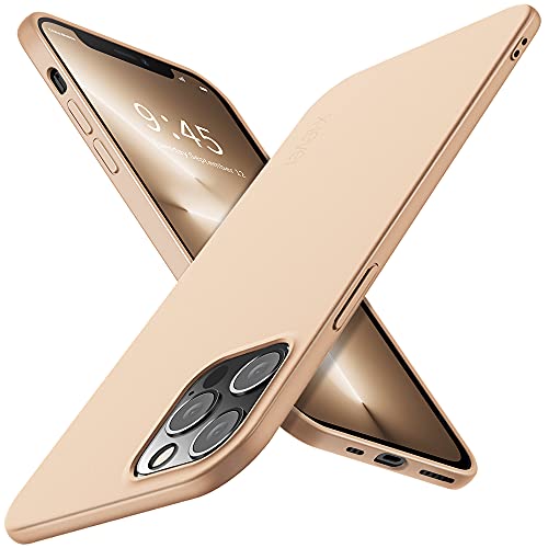 X-level Hülle für iPhone 13 Pro Max, [Guardian Serie] Soft Flex TPU Case Ultradünn Handyhülle Silikon Bumper Cover Weich Schutzhülle Kompatibel mit iPhone 13 Pro Max - Gold von X-level