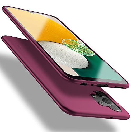 X-level Samsung Galaxy A13 4G Hülle, [Guardian Serie] Soft Flex TPU Case Ultradünn Handyhülle Silikon Bumper Cover Tasche Schutzhülle für Samsung A13 4G - Weinrot von X-level