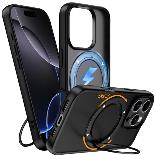 X-level für iPhone 16 Pro mit Magnetischem, Robustem Standring, Kompatibel mit Magsafe, Stoßfester Schutz nach Militärstandard Schlanke Matte Hülle für iPhone 16 Pro, Schwarz X-level für iPhone 16 Pro mit Magnetischem, Robustem Standring, Kompatibel mit Magsafe, Stoßfester Schutz nach Militärstandard Schlanke Matte Hülle für iPhone 16 Pro, Schwarz von X-level