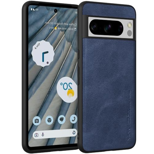 X-level für Google Pixel 8 Pro Hülle, [Earl 3 Series] PU Leder Handyhülle Weich TPU Bumper Stoßfest Dünn Kratzfest Schutzhülle Kompatibel mit Pixel 8 Pro 5G Case - Blau von X-level
