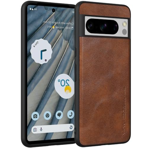 X-level für Google Pixel 8 Pro Hülle, [Earl 3 Series] PU Leder Handyhülle Weich TPU Bumper Stoßfest Dünn Kratzfest Schutzhülle Kompatibel mit Pixel 8 Pro 5G Case - Braun von X-level