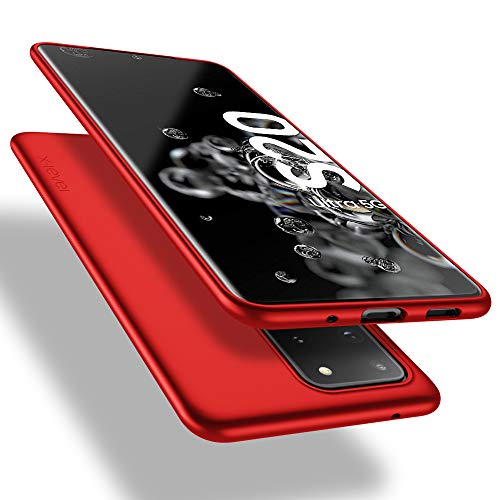 X-level für Samsung Galaxy S20 Ultra Hülle, [Guardian Serie] Soft Flex TPU Handyhülle Ultradünn Case Silikon Bumper Cover Tasche Schutzhülle Kompatibel mit Samsung S20 Ultra 5G - Rot von X-level