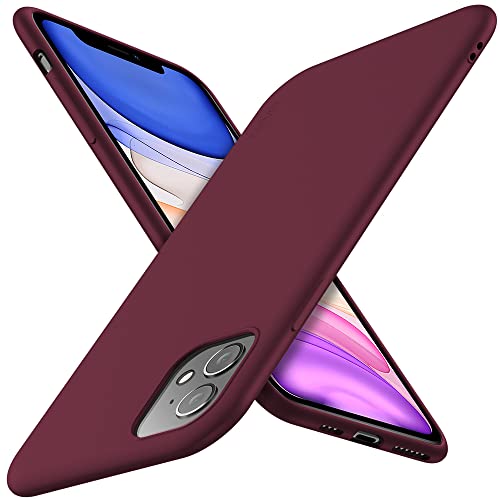 X-level für iPhone 11 Hülle, [Guardian Serie] Soft Flex TPU Case Ultradünn Handyhülle Silikon Bumper Cover Schutz Tasche Schale Schutzhülle Kompatibel mit iPhone 11 6,1 Zoll - Weinrot von X-level