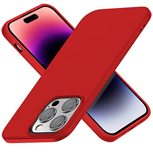 X-level für iPhone 14 Pro Max Hülle, [Dynamic Serie] Ultra Dünn Schutzhülle Silikon Handyhülle Handy Tasche Stoßfest Bumper Case Cover Kompatibel mit iPhone 14 Pro Max - Rot von X-level