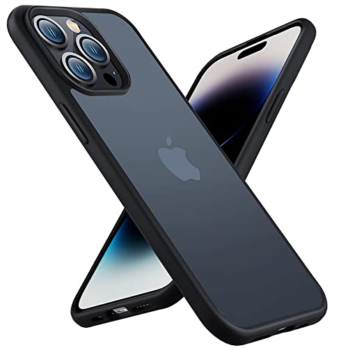 X-level für iPhone 14 Pro Max Hülle, Stoßfest Schutzhülle [Militärschutz] Anti-Fingerabdruck Kratzfeste rutschfeste Handyhülle Mattierte Dünne Case Kompatibel mit iPhone 14 Pro Max - Schwarz von X-level