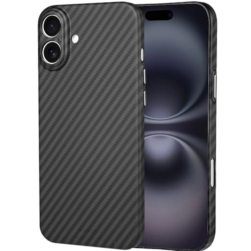 X-level für iPhone 16 Plus Hülle, 0,35 mm Ultra Dünn und Leicht Aramidfaser Drucken Handyhülle Kratzfeste Carbon Textur Schutzhülle Extrem Slim Case für iPhone 16 Plus, Schwarz X-level für iPhone 16 Plus Hülle, 0,35 mm Ultra Dünn und Leicht Aramidfaser Drucken Handyhülle Kratzfeste Carbon Textur Schutzhülle Extrem Slim Case für iPhone 16 Plus, Schwarz von X-level