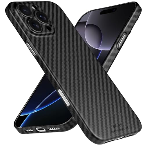 X-level für iPhone 16 Pro Hülle, 0,5 mm Ultra Dünn und Leicht Handyhülle Kompatibel mit MagSafe, Carbon Textur Aramidfaser Drucken Kratzfeste Schutzhülle Kameraschutz Hard Case - Schwarz X-level für iPhone 16 Pro Hülle, 0,5 mm Ultra Dünn und Leicht Handyhülle Kompatibel mit MagSafe, Carbon Textur Aramidfaser Drucken Kratzfeste Schutzhülle Kameraschutz Hard Case - Schwarz von X-level
