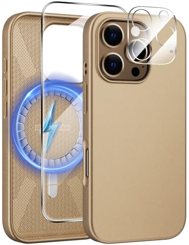 X-level 3 in 1 für iPhone 16 Pro Hülle für Magsafe mit Kameraschutz Und Panzerglas, Stoßfest, Matt Dünn Silikon Handyhülle für iPhone 16 Pro, Taijin X-level 3 in 1 für iPhone 16 Pro Hülle für Magsafe mit Kameraschutz Und Panzerglas, Stoßfest, Matt Dünn Silikon Handyhülle für iPhone 16 Pro, Taijin von X-level