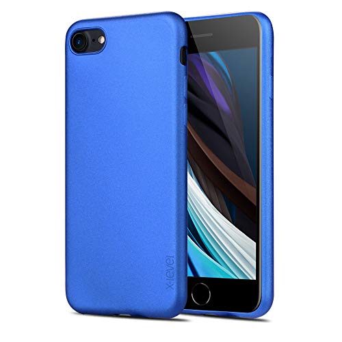 X-level für iPhone SE 2022 Hülle, Hülle für iPhone SE 2020/iPhone 8/7, Weiches Handyhülle Ultradünn TPU Case Silikon Bumper Cover Schutzhülle Kompatibel mit iPhone SE (3./2. Generation) - Blau von X-level