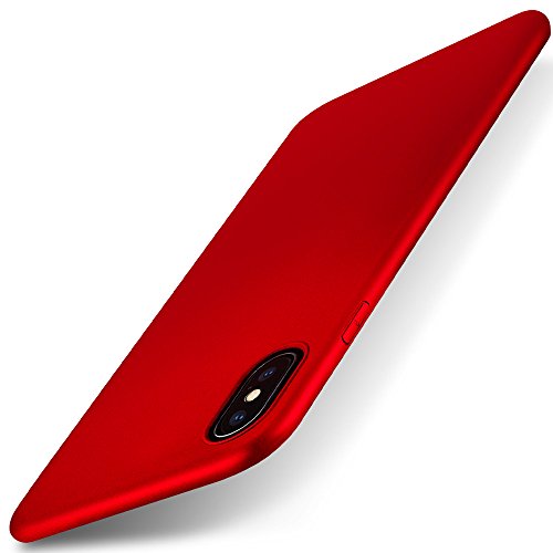 X-level für iPhone XS Hülle, iPhone X Hülle, [Guardian Serie] Soft Flex Silikon Premium TPU Handyhülle Schutzhülle Kompatibel mit Apple iPhone XS/X 5,8 Zoll Case Cover - Rot von X-level