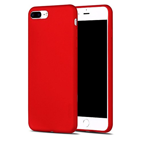 X-level iPhone 8 Plus Hülle, iPhone 7 Plus Hülle, [Guardian Serie] Soft Flex TPU Case Ultradünn Handyhülle Silikon Bumper Cover Tasche Schale Schutzhülle für iPhone 7/8 Plus 5,5 Zoll - Rot von X-level