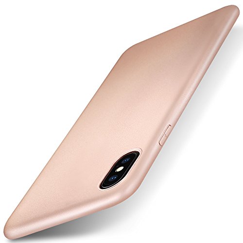 X-level iPhone XS Hülle, iPhone X Hülle, [Guardian Serie] Ultradünn Schlank TPU Case Weiche Handyhülle Silikon Schutzhülle für iPhone XS/iPhone X Cover 5,8 Zoll 360° Voller Deckel - Gold von X-level