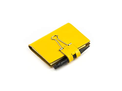 A8 Mind-Papers, revolutionäres X18-Karteikarten-Lernkarten-Box-Konzept! Recyceltes Leder gelb, nachhaltig; Inhalt: Ca. 25 Karten + Sloop + Bleistift! Made in Germany, 18 Jahre Garantie* von X17