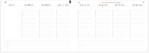 X17- A5+ Quer Wochenkalender-Wochenplaner "Nachfüllpack" | „Classic“ 2025, 2 Hefte à 6 Monate, inkl. Memokarte. Nur passend für das X17-System. Made in Germany von X17