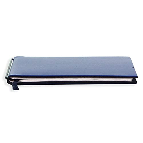 X17-A5 Notizbuch/Personal Organizer | 7mm dünn | blau; aus recyceltem Leder. Nachfüllbar. Notizheft (kariert 2,5mm) mit Doppeltasche, Made in Germany. von X17