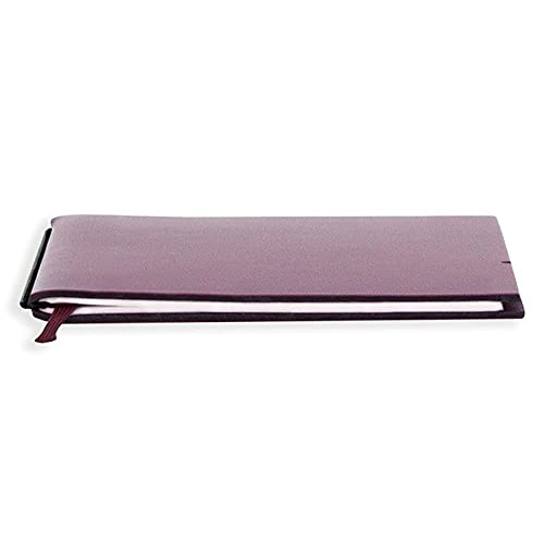 X17-A5 Notizbuch/Personal Organizer | 7mm dünn | violett; aus recyceltem Leder. Nachfüllbar. Notizheft (blanko) mit Doppeltasche, Made in Germany. von X17