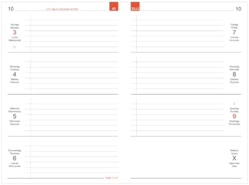 X17- A5 Wochenkalender-Wochenplaner "Nachfüllpack" | „Quer“ 2025, 2 Hefte à 6 Monate, inkl. Memokarte. Nur passend für das X17-System. Made in Germany von X17