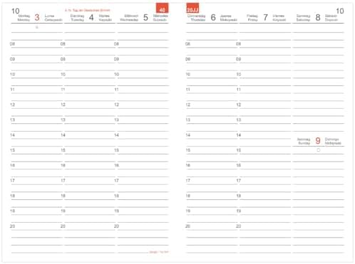 X17- A6 Wochenkalender-Wochenplaner "Nachfüllpack" | „Classic Plus“ 2025, 2 Hefte à 6 Monate, inkl. Memokarte. Nur passend für das X17-System. Made in Germany von X17