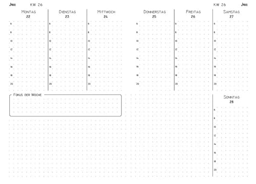 X17- A6 Wochenkalender-Wochenplaner "Nachfüllpack" | „Kreativgefühl“ 2025, 2 Hefte à 6 Monate, inkl. Memokarte. Nur passend für das X17-System. Made in Germany von X17