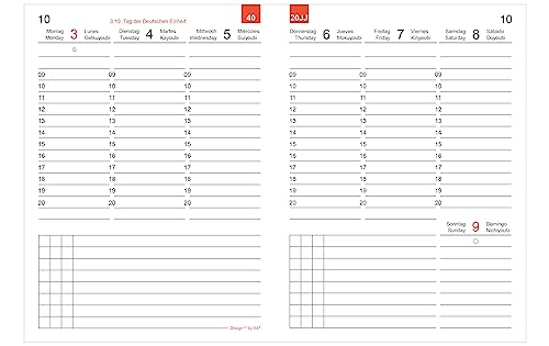 X17- A7 Wochenkalender-Wochenplaner "Nachfüllpack" | „Classic“ 2025, 2 Hefte à 6 Monate, inkl. Memokarte. Nur passend für das X17-System. Made in Germany von X17