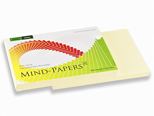 X17- Mind-Papers Nachfüllpack, DIN A6, 100 Karteikarten/Lernkarten, Farbe: gelb von X17