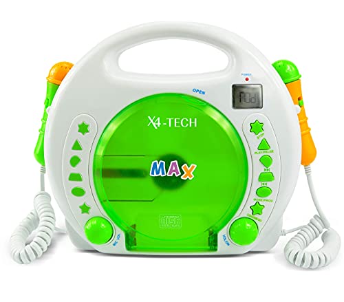 X4-TECH Kinder CD-Player Bobby Joey MP3 mit Akku und Netzteil von X4 TECH