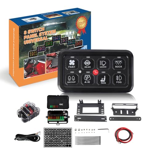 Xaeiow 8Gang RGB Schalttafel für Jeep Wrangler LED Light Bar Multifunktions Control Box Xaeiow 8Gang RGB Schalttafel für Jeep Wrangler LED Light Bar Multifunktions Control Box von XAEIOW