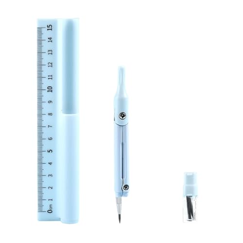3 in 1 Zirkel Geometrie Set mit Lineal Bleistift Multifunktional Zeichenkompasse Geometrie Werkzeug Büro Schule Messen von XAGMODSHN