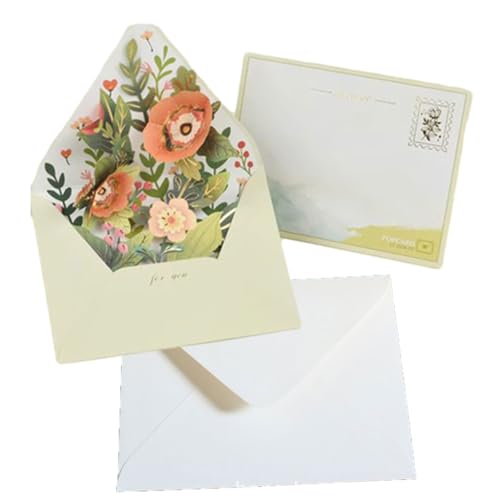 3D-Blumen-Grußkarte, einzigartiges, exquisites Design für Geburtstag, Dankeschön, Weihnachten, Neujahr, mit Umschlag 3D-Blumen-Grußkarte, einzigartiges, exquisites Design für Geburtstag, Dankeschön, Weihnachten, Neujahr, mit Umschlag von XAGMODSHN