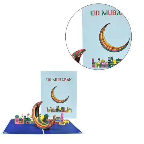 3D Eid Moon Karten Set mit Umschlag & kleiner Karte Popup Papier Grußkarte zum Eid feiern & Verschenken 3D Eid Moon Karten Set mit Umschlag & kleiner Karte Popup Papier Grußkarte zum Eid feiern & Verschenken von XAGMODSHN