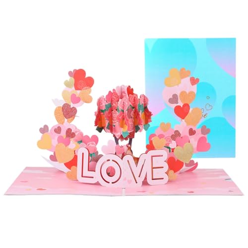 3D-Herz-Baum-Grußkarten-Set, Handschrift, Segenskarte, Zubehör für Hochzeit, Geburtstag, Kinder, Jungen, Mädchen 3D-Herz-Baum-Grußkarten-Set, Handschrift, Segenskarte, Zubehör für Hochzeit, Geburtstag, Kinder, Jungen, Mädchen von XAGMODSHN