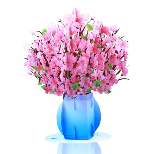3D-Kirschblüten-Karte für Valentinstag, Muttertag, Jahrestag, alle Anlässe, Papierblumen-Grußkarten, Postkarte 3D-Kirschblüten-Karte für Valentinstag, Muttertag, Jahrestag, alle Anlässe, Papierblumen-Grußkarten, Postkarte von XAGMODSHN