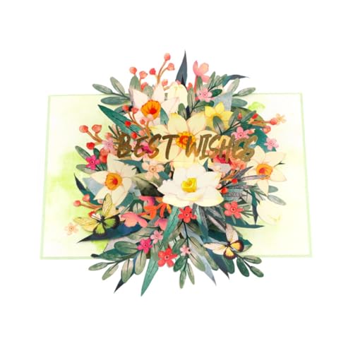 3D-Popup-Grußkarte mit bunten Blumen, faltbare Papier-Segen-Karte mit Umschlag, handgefertigtes Muttertagsgeschenk 3D-Popup-Grußkarte mit bunten Blumen, faltbare Papier-Segen-Karte mit Umschlag, handgefertigtes Muttertagsgeschenk von XAGMODSHN