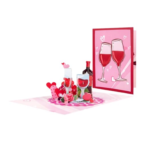 3D-Valentinstagskarte mit Umschlag, 3D-Liebesherz, Weinflasche, Valentinstagskarte für Ehemann, Ehefrau 3D-Valentinstagskarte mit Umschlag, 3D-Liebesherz, Weinflasche, Valentinstagskarte für Ehemann, Ehefrau von XAGMODSHN