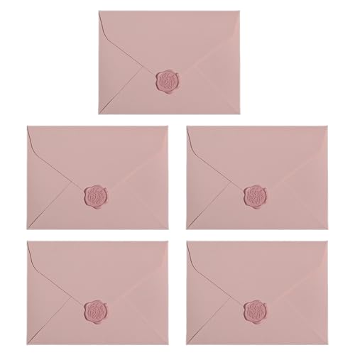 5 PCs Modeumschläge Mit Wachsiegelaufklebern Papierumschläge Einfache Umschläge Kleine Einladungsumschläge Für Hochzeit 5 PCs Modeumschläge Mit Wachsiegelaufklebern Papierumschläge Einfache Umschläge Kleine Einladungsumschläge Für Hochzeit von XAGMODSHN