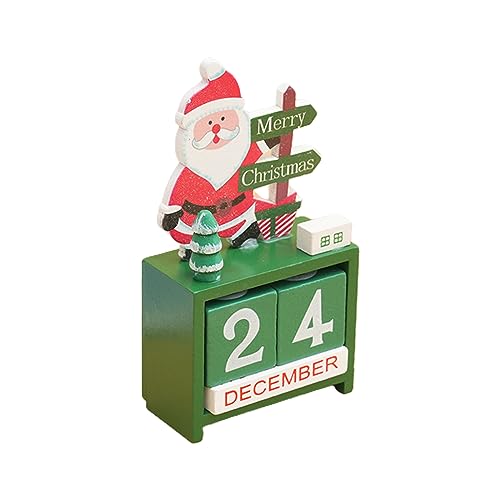 Countdown To Christmas Desk Ornament Wood Advents Desktop Kalender Santaclause/Snowman/Elch Block Home Decorations von XAGMODSHN