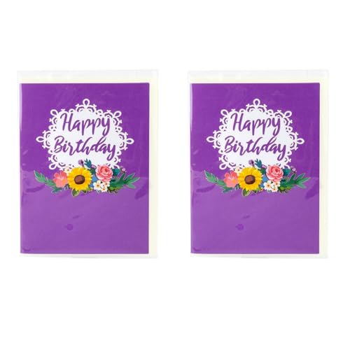 Elegante 3D Faltbare Geburtstagskarte Attraktive 3D Blumenkorb Grußkarte für Geburtstage und Festivals von XAGMODSHN