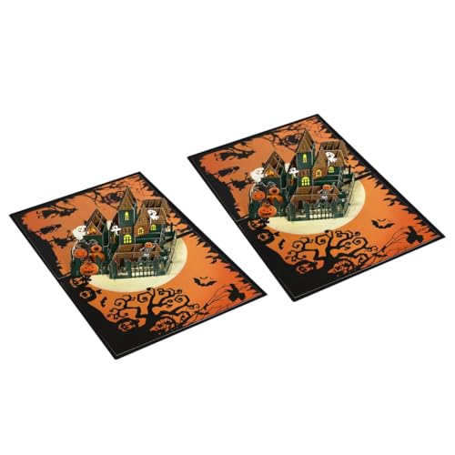 Faltbare Halloween-3D-Grußkarte, einzigartige faltbare Schlösserkarte für Halloween, Grußkarte für Kinder und Erwachsene Faltbare Halloween-3D-Grußkarte, einzigartige faltbare Schlösserkarte für Halloween, Grußkarte für Kinder und Erwachsene von XAGMODSHN