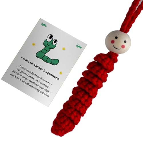 Handgehäkelte Sorgenraupen mit Komfortkarte, sensorisches Spielzeug für Stressabbau, Gesundheit, tragbare Geschenkkarte Handgehäkelte Sorgenraupen mit Komfortkarte, sensorisches Spielzeug für Stressabbau, Gesundheit, tragbare Geschenkkarte von XAGMODSHN