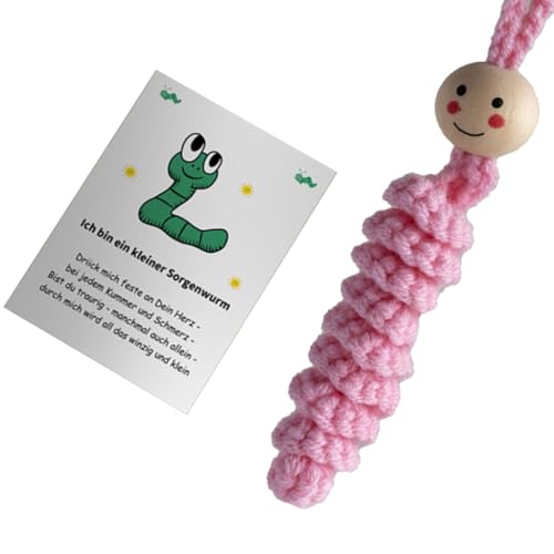Handgehäkelte Sorgenraupen mit Komfortkarte, sensorisches Spielzeug für Stressabbau, Gesundheit, tragbare Geschenkkarte Handgehäkelte Sorgenraupen mit Komfortkarte, sensorisches Spielzeug für Stressabbau, Gesundheit, tragbare Geschenkkarte von XAGMODSHN