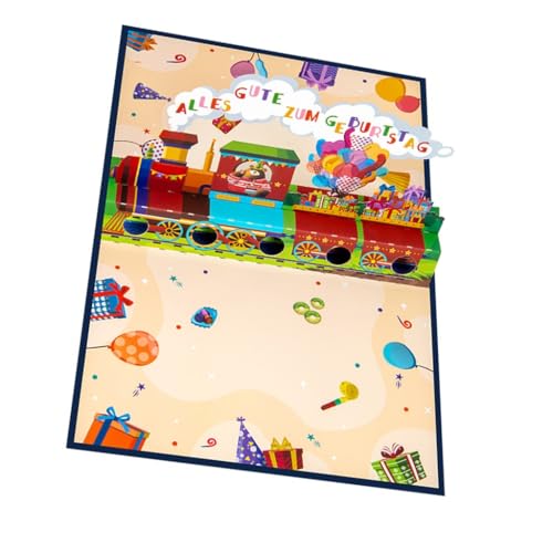 Kreative 3D Popup Geburtstag Zug Geldhalter Grußkarte Innovative Popup Grußkarte für Feier Kreative 3D Popup Geburtstag Zug Geldhalter Grußkarte Innovative Popup Grußkarte für Feier von XAGMODSHN